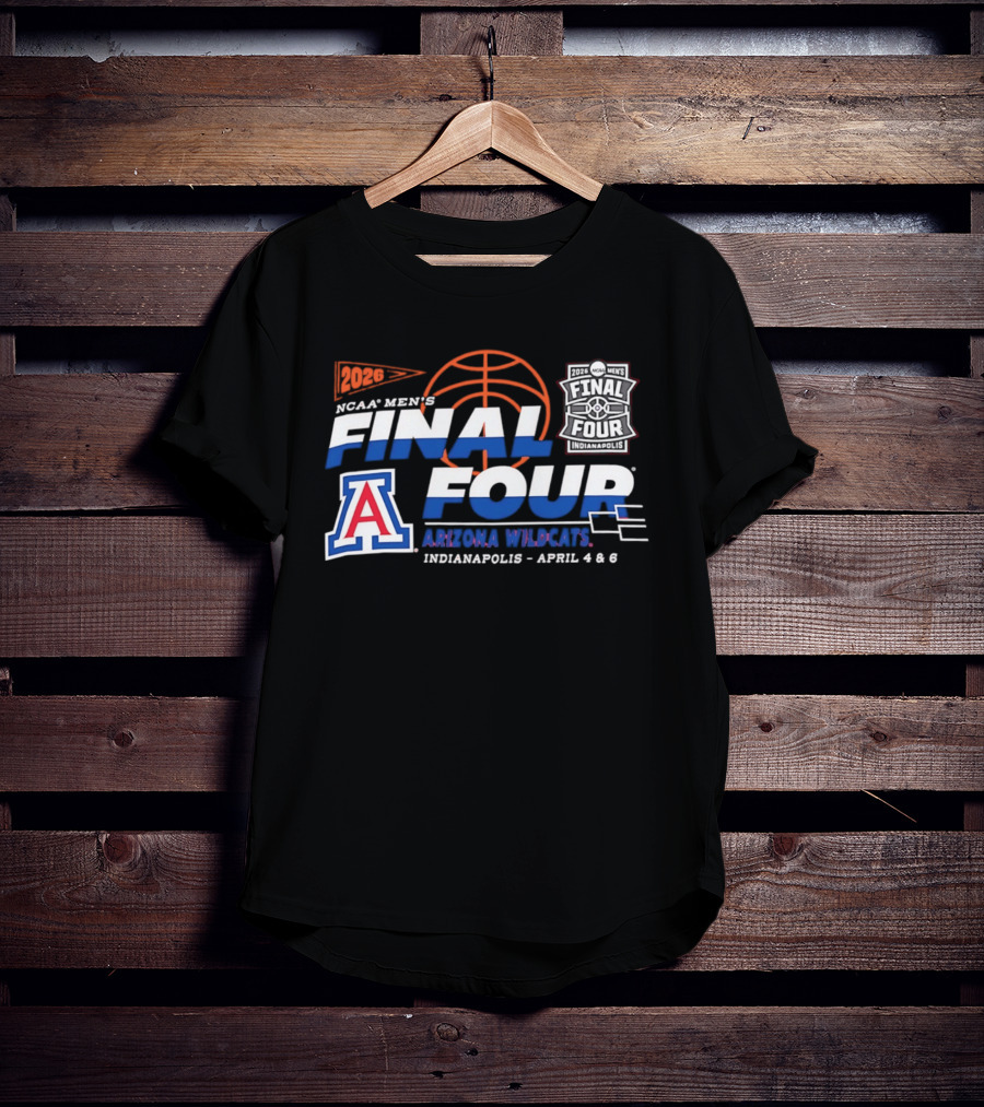 Arizona Wildcats NCAA Men's Basketball Final Four 2026 Indianapolis April 4 6 T-Shirt