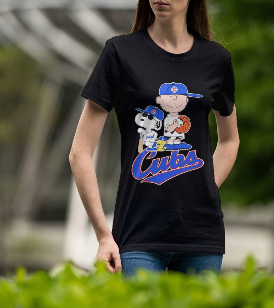 Peanuts Snoopy Woodstock Charlie Brown Chicago Cubs Baseball MLB 2026 T-Shirt