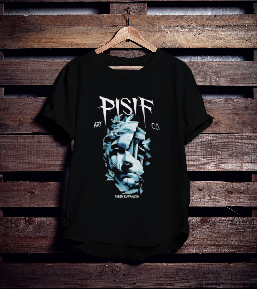 PISIF Co. Fabio Eufrasio Art Cracked Statue Leaf T-Shirt