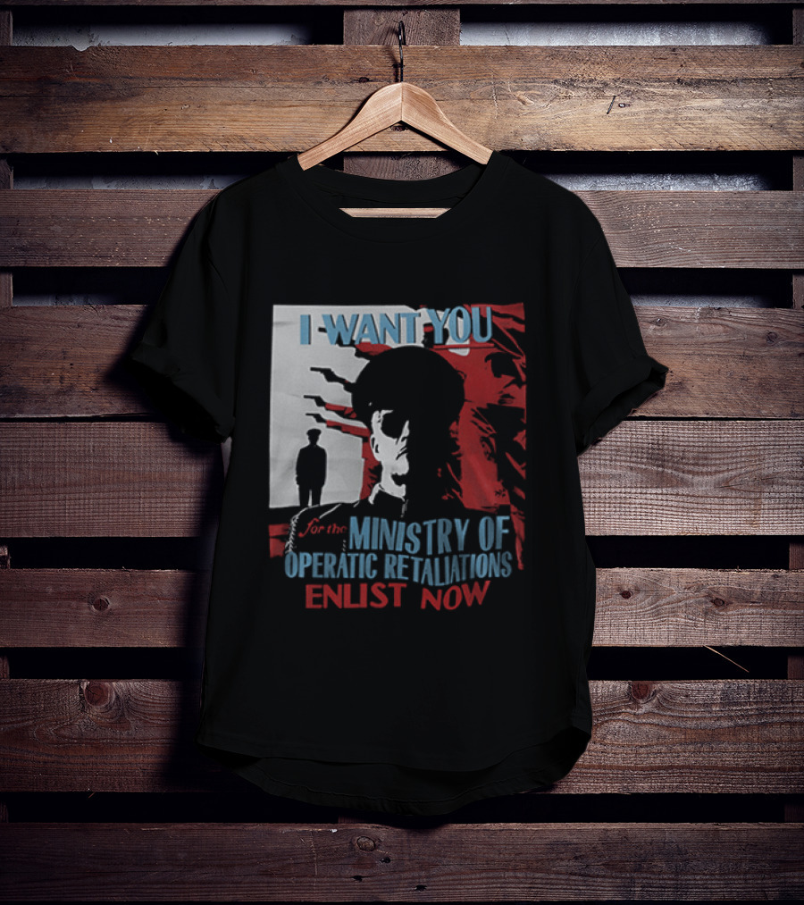 Boston Red Sox My Chemical Romance Tour 2025 I Want You Ministry Of Operatic Retaliation Enlist Now T-Shirt