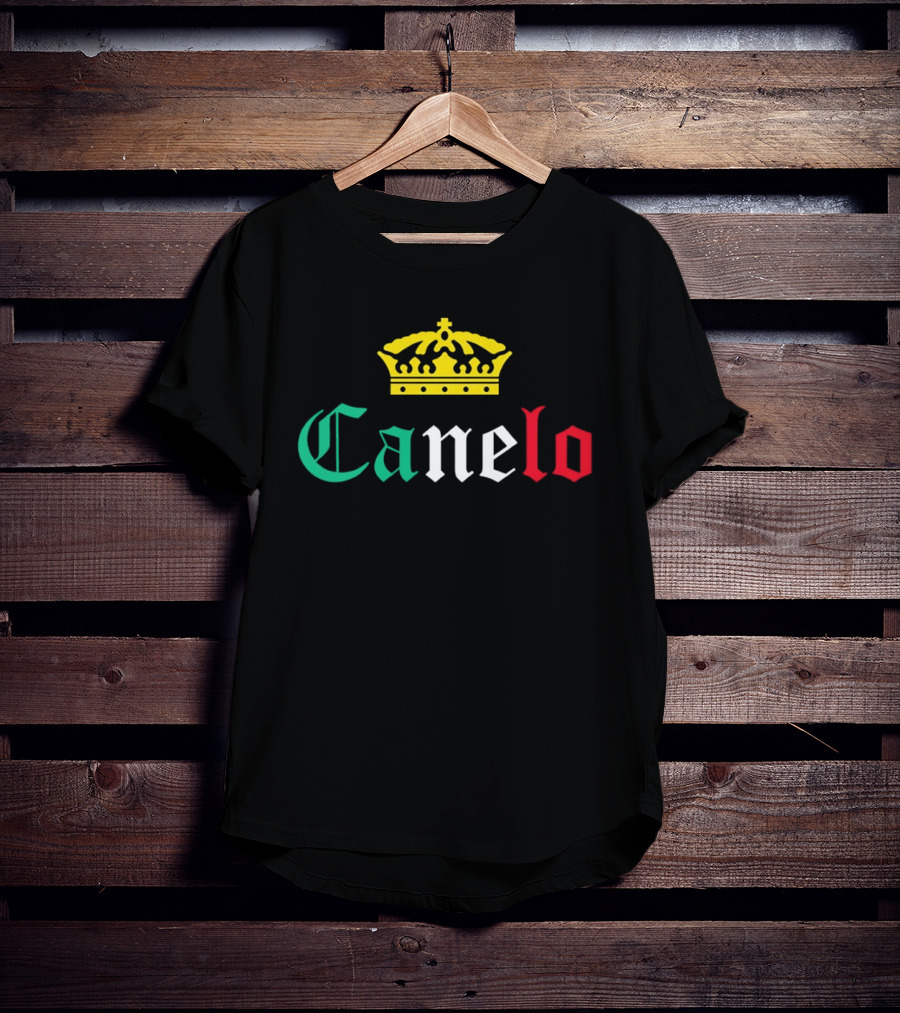 Canelo Crown Mexican Flag Colors Boxing Champion T-Shirt