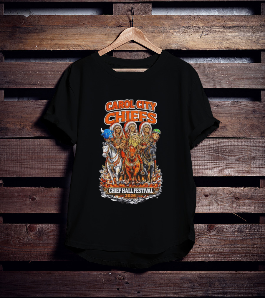 Carol City Chiefs Chief Hall Festival 2026 Native American Warriors Riding Horses T-Shirt