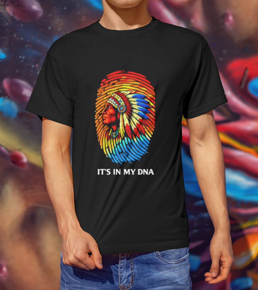 It's In My DNA Native American Feathered Headdress T-Shirt