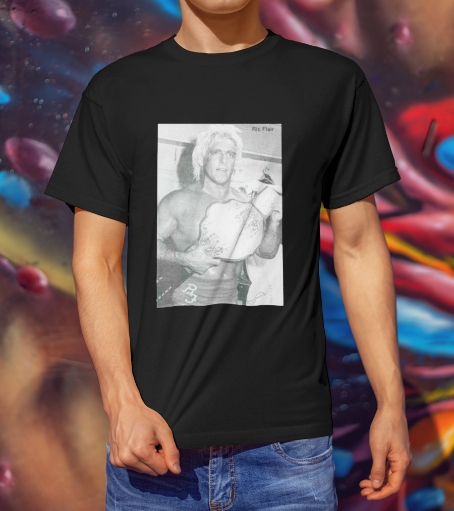 Ric Flair The Nature Boy Championship Belt Vintage Photo T-Shirt