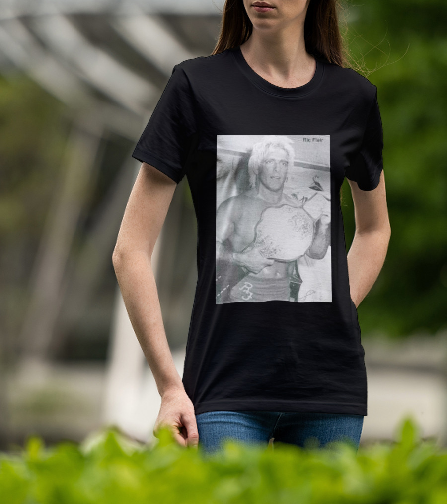 Ric Flair The Nature Boy Championship Belt Vintage Photo T-Shirt