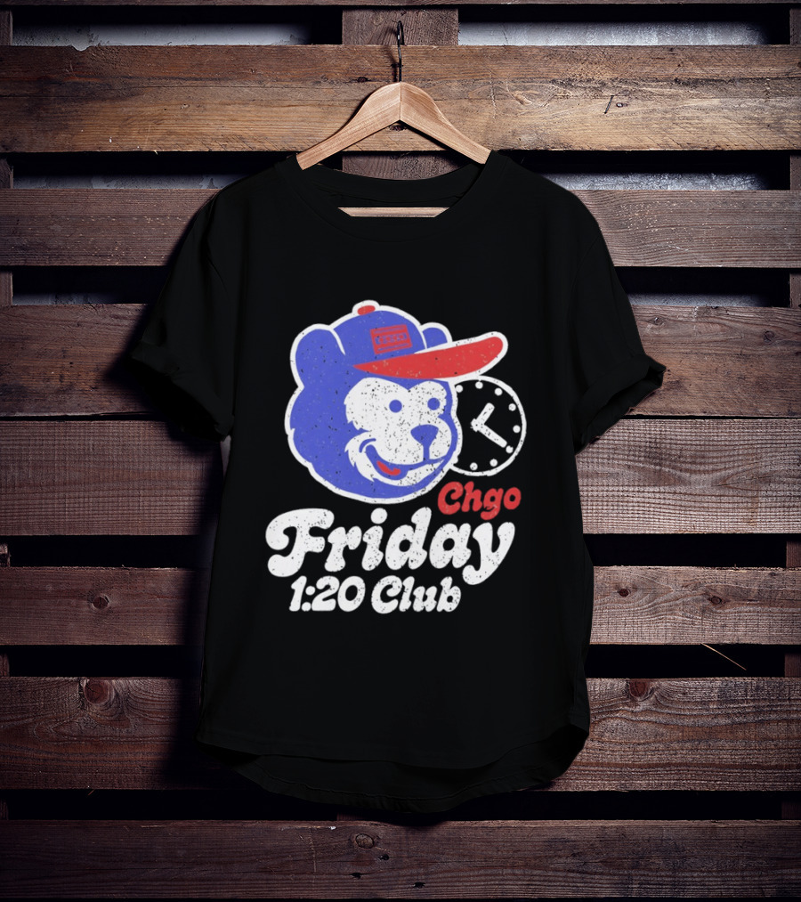 CHGO Friday 1 20 Club Bear Cubs Logo Vintage Cap T-Shirt