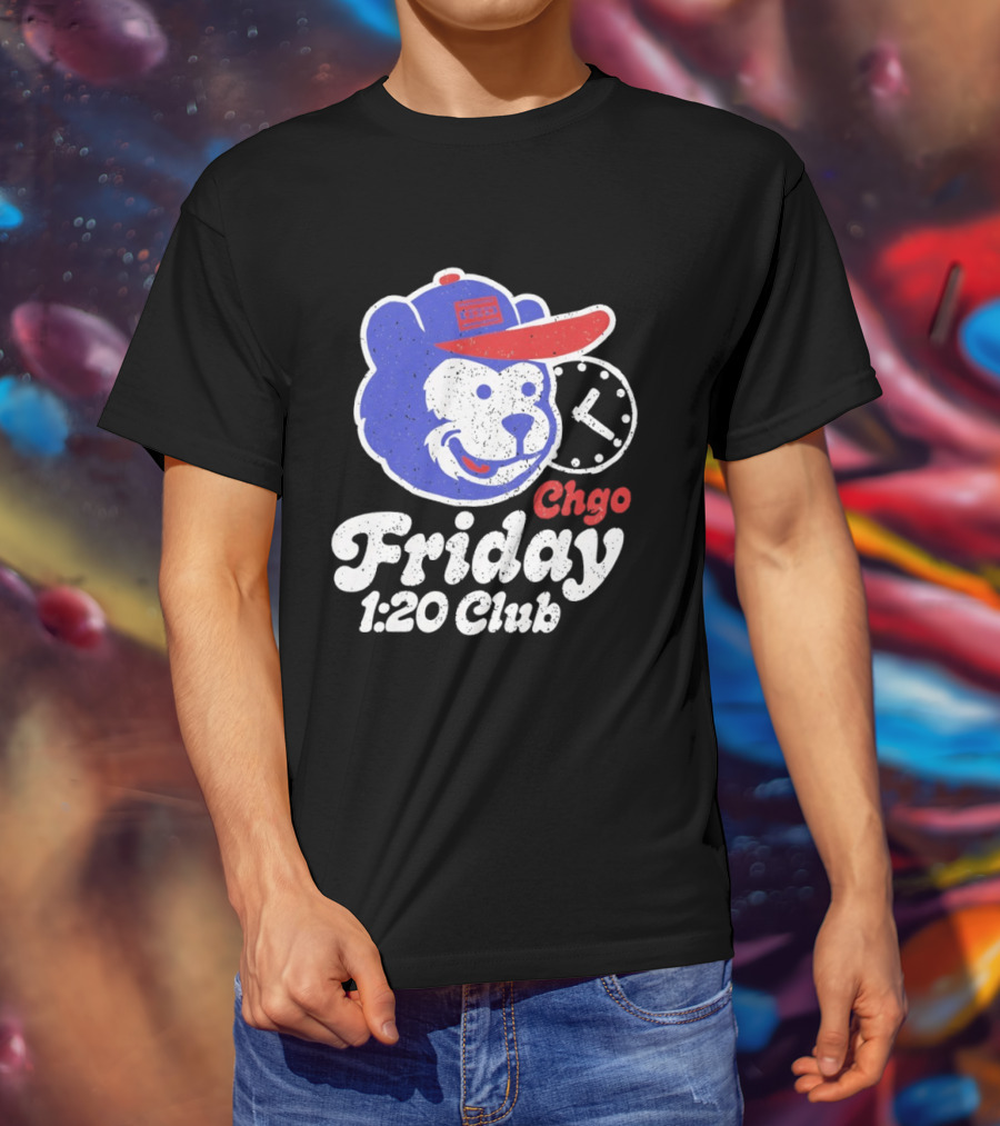 CHGO Friday 1 20 Club Bear Cubs Logo Vintage Cap T-Shirt