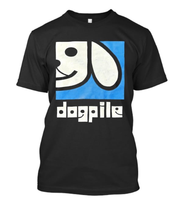 90s Dogpile Logo With Smiling Dog Face T-Shirt