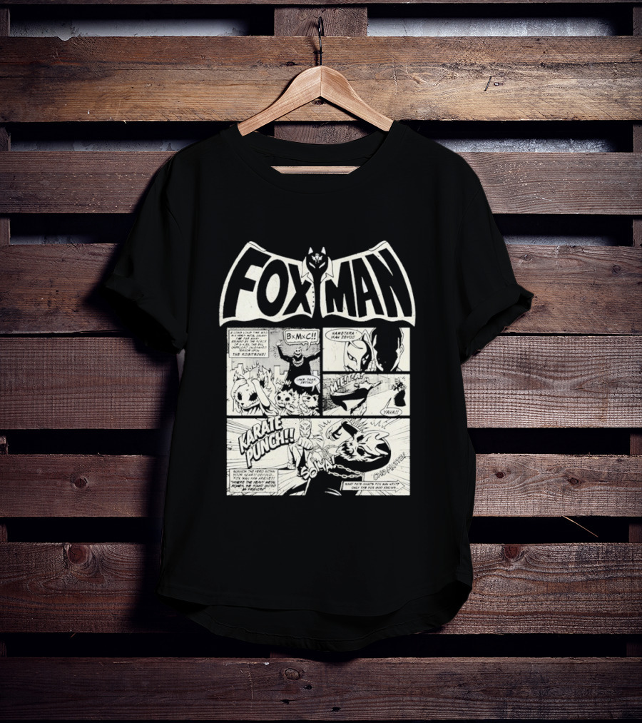 Fox Man Comic Babymetal Dead Pop Festival Japan 2026 Batman Style Panels Graphic Punch T-Shirt
