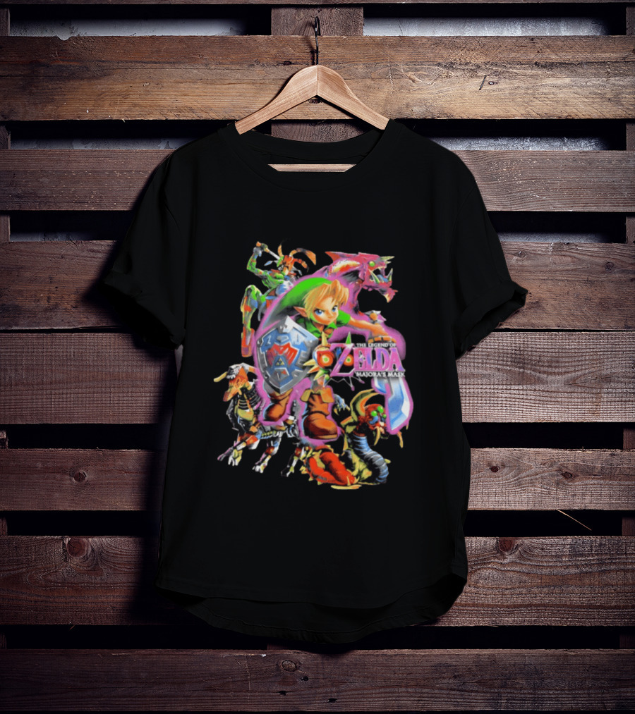The Legend Of Zelda Majora's Mask Link Skull Kid Epona Characters T-Shirt