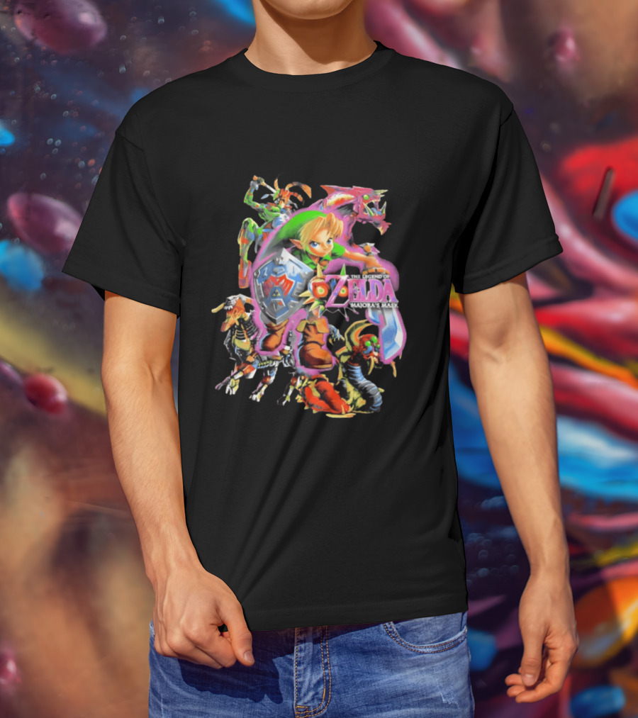 The Legend Of Zelda Majora's Mask Link Skull Kid Epona Characters T-Shirt