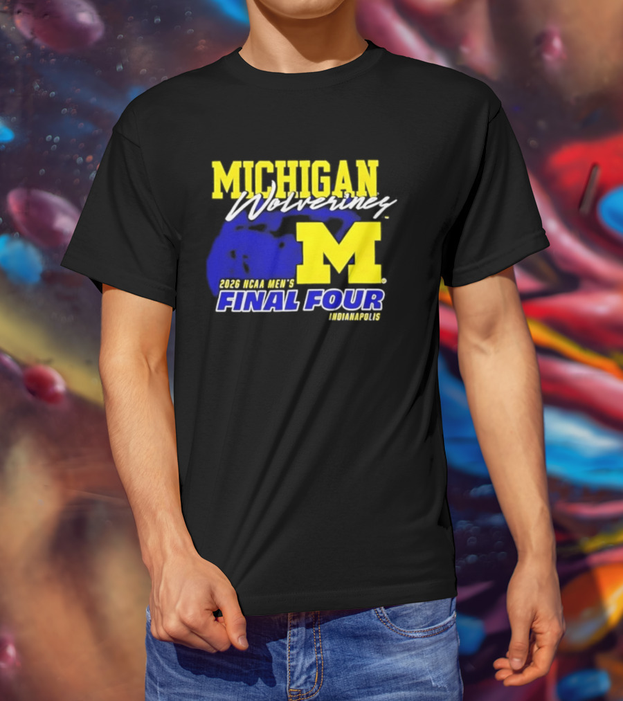 Michigan Wolverines 2026 NCAA Men's Final Four Indianapolis T-Shirt