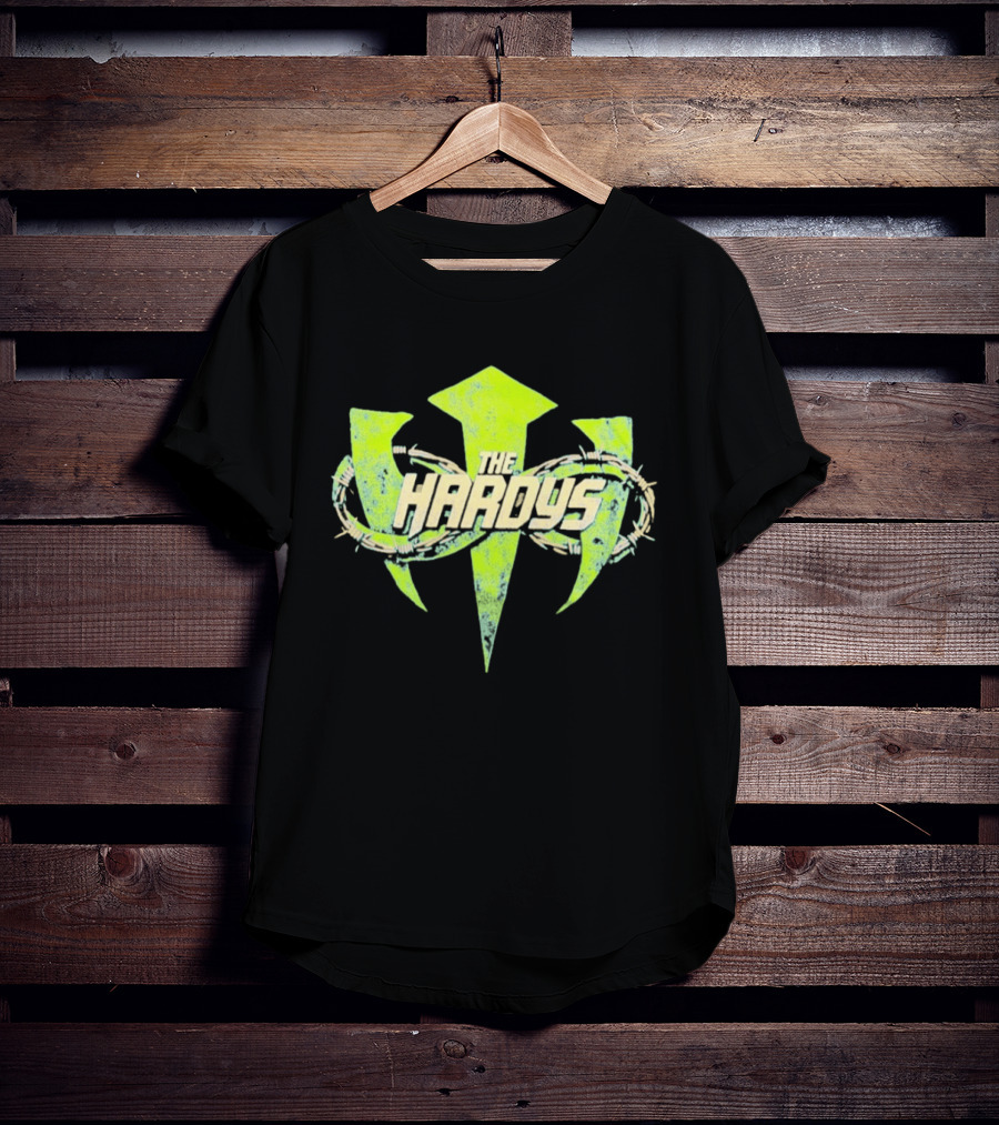 TNA Wrestling The Hardys Distressed Infinity Logo Barbed Wire T-Shirt