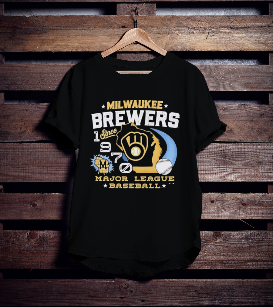Milwaukee Brewers Since 1970 Major League Baseball T-Shirt