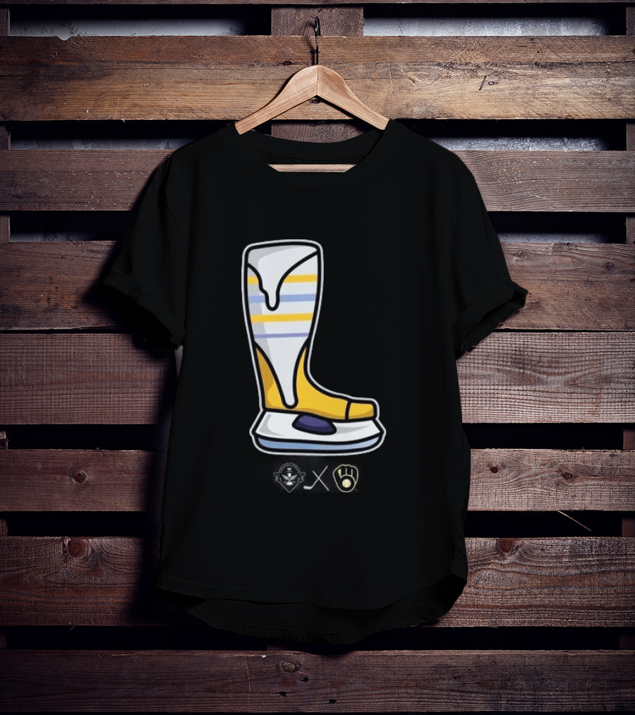 Milwaukee Brewers X Admirals Special Skate Boot Icon With Brewers T-Shirt
