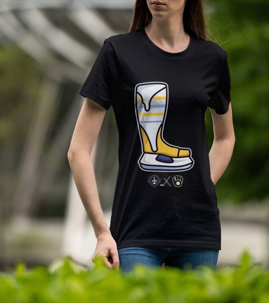 Milwaukee Brewers X Admirals Special Skate Boot Icon With Brewers T-Shirt
