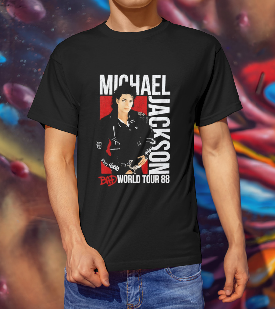 Michael Jackson Bad World Tour 1988 Live Concert Memorabilia T-Shirt