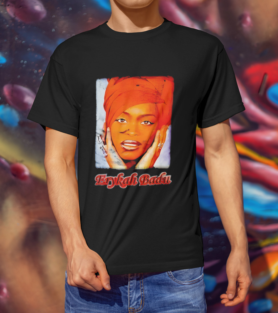 Erykah Badu Iconic Headwrap And Face T-Shirt