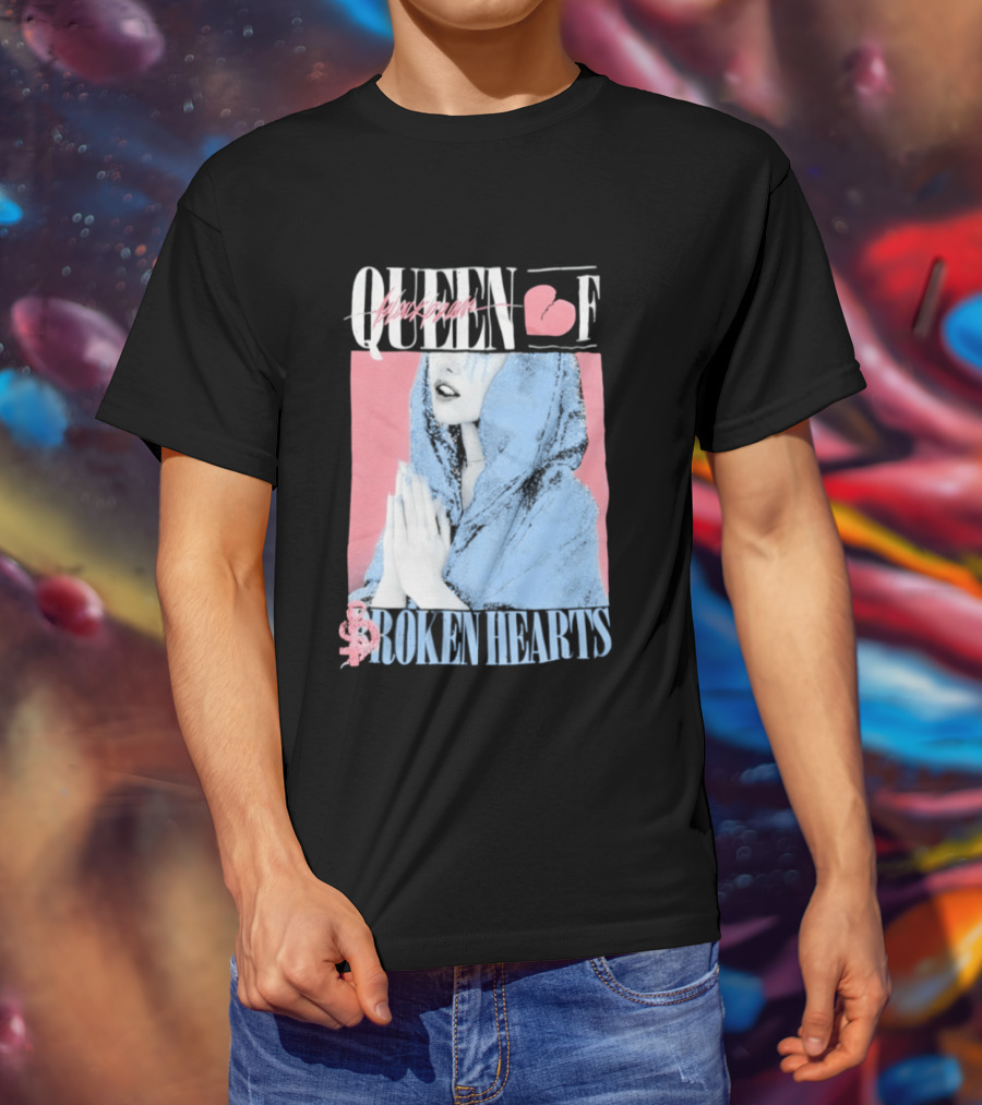 Blackbear Queen Of Broken Hearts Prayer Design With Pink And Blue Aesthetic T-Shirt