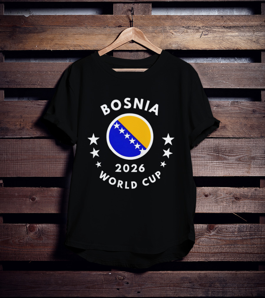 Bosnia 2026 World Cup Bosnia Flag Football Soccer Stars T-Shirt