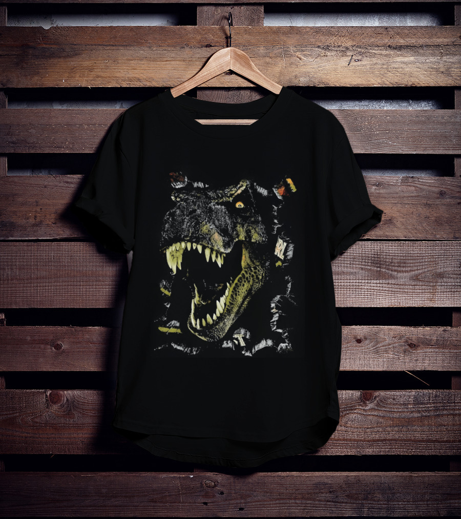 Lost World JP Jurassic Park Dinosaur Rex Fossil Skeleton T-Shirt