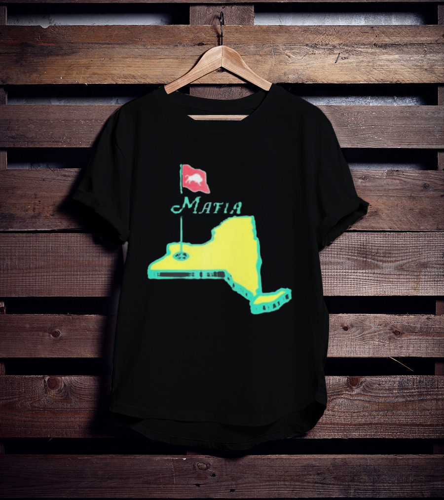 Buffalo Bills Mafia New York Golf Flag Map T-Shirt