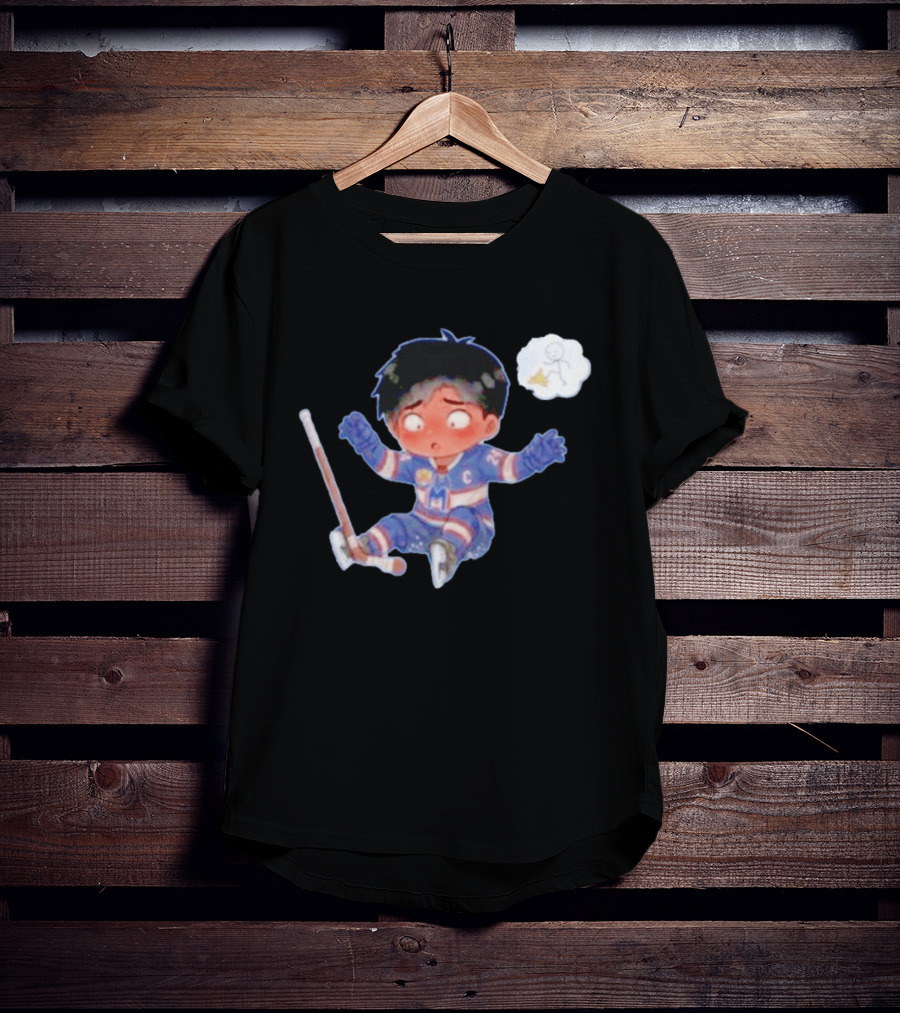 Hollander Chibi Hockey Player Banana Peel Mishap T-Shirt