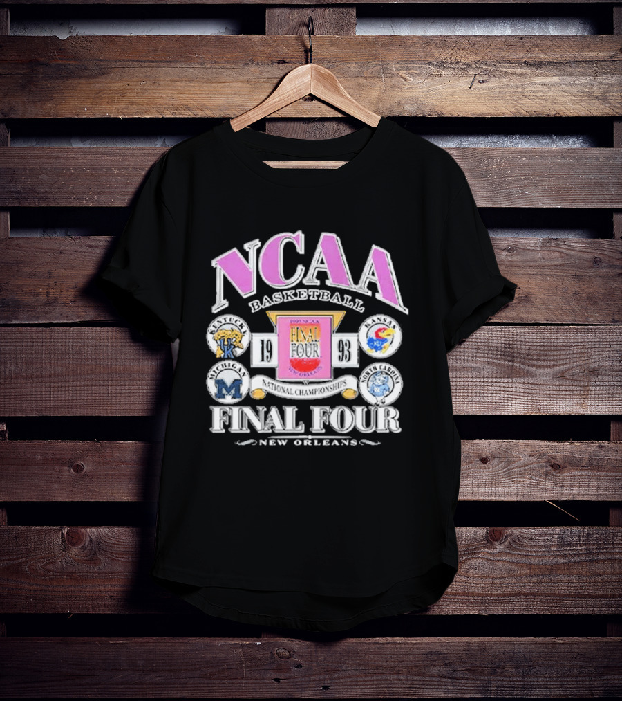 NCAA Basketball Final Four 1993 New Orleans Team Logos T-Shirt