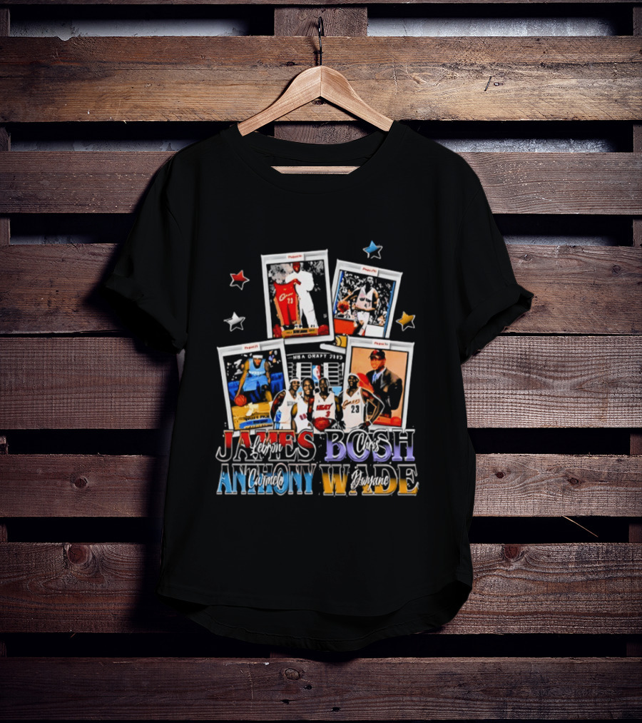 Puka Nacua With Draft 2003 James Bosh Anthony Wade Basketball Legends NBA T-Shirt