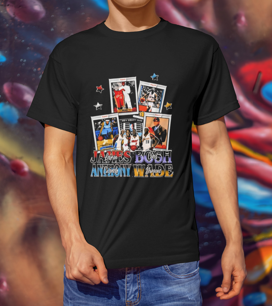 Puka Nacua With Draft 2003 James Bosh Anthony Wade Basketball Legends NBA T-Shirt