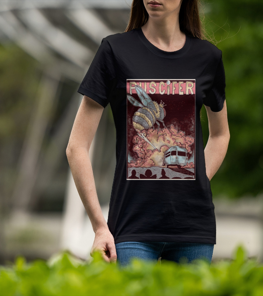 Puscifer Durham Performing Arts Center April 1 2026 Tour With Crowned Bee And Trailer T-Shirt