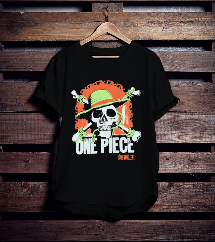 Ripple Junction One Piece Jolly Roger Skull With Hat T-Shirt