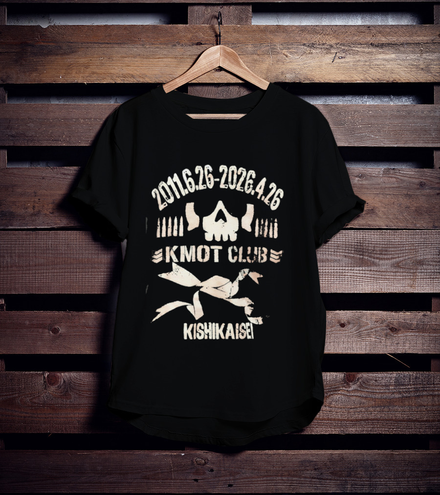 Kmot Club 2011 6 26 To 2026 4 26 Kishikaisei Skull And Ribbon T-Shirt