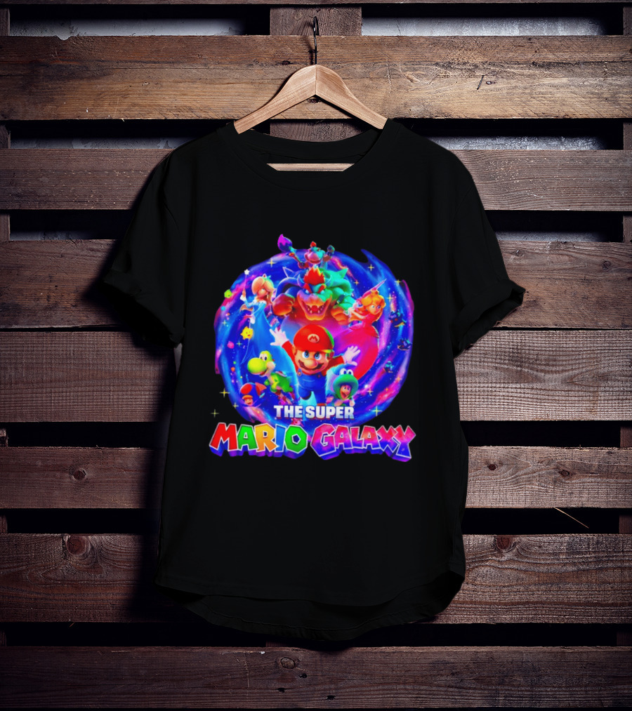 The Super Mario Galaxy Movie Bowser Luigi Peach Yoshi T-Shirt