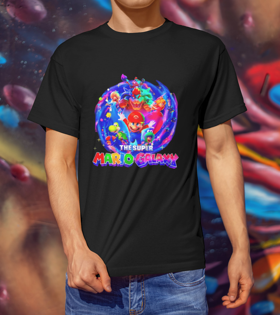 The Super Mario Galaxy Movie Bowser Luigi Peach Yoshi T-Shirt