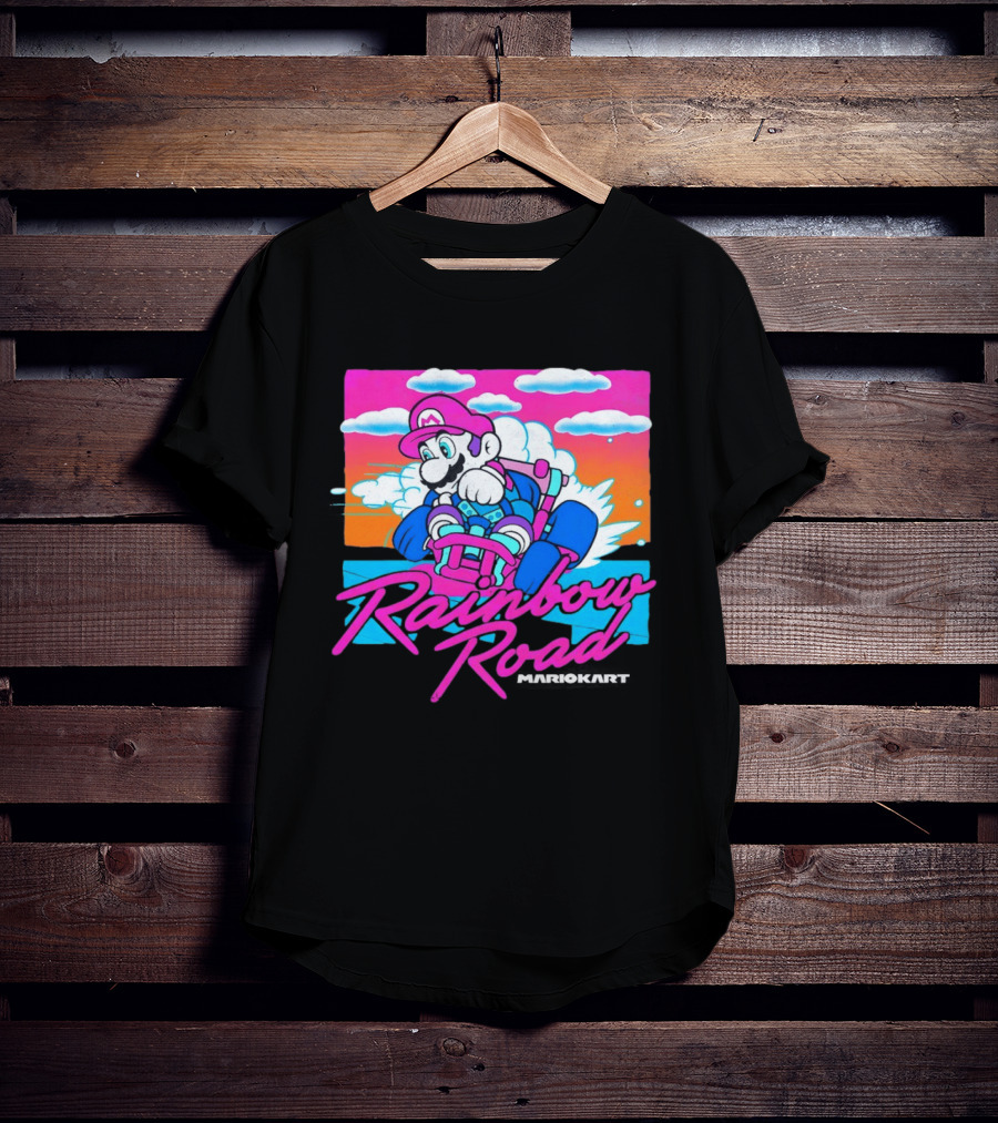 Rainbow Road Super Mario Kart Racing Adventure T-Shirt
