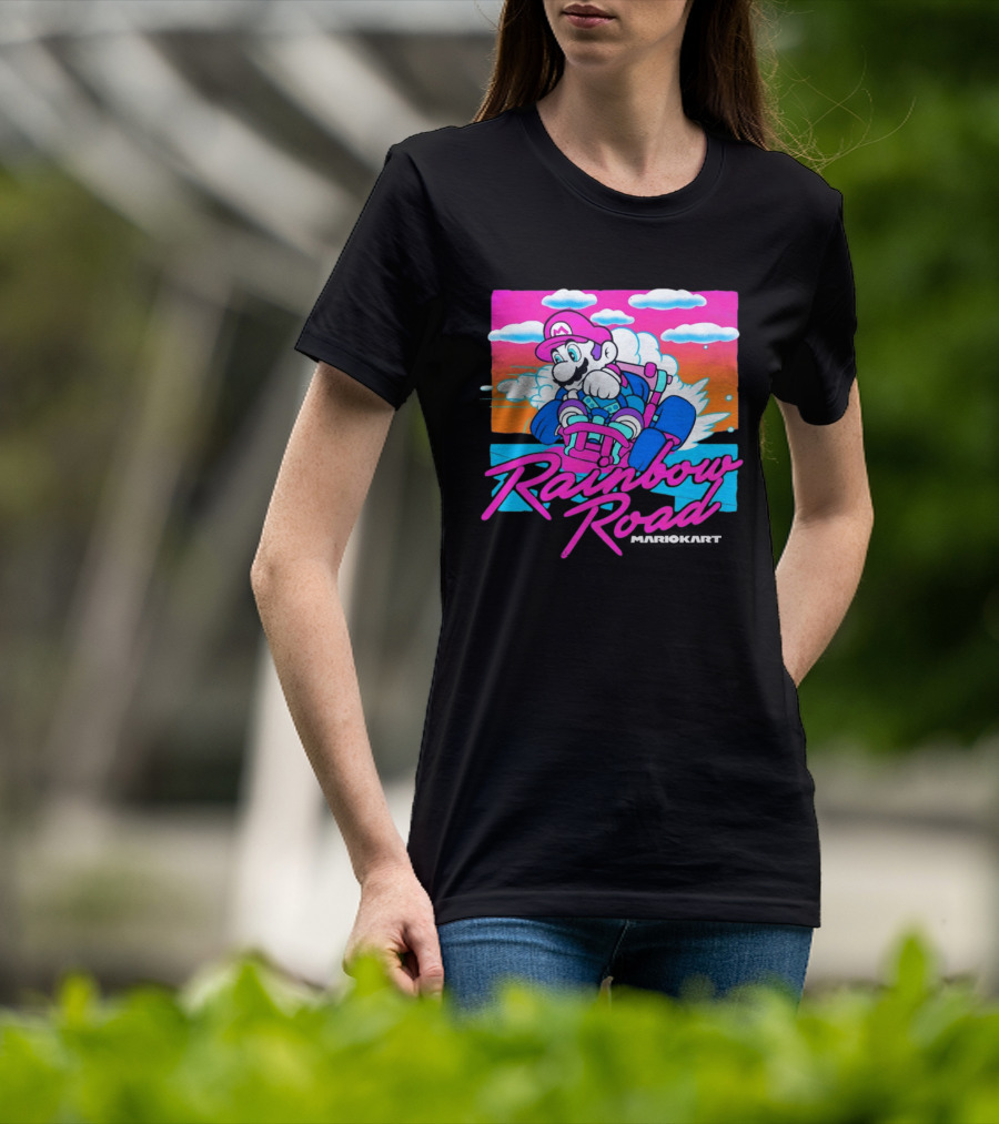 Rainbow Road Super Mario Kart Racing Adventure T-Shirt