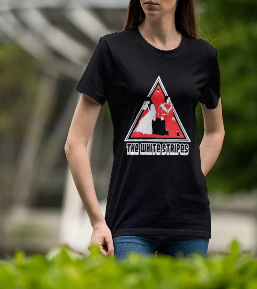 The White Stripes Triangle Red And White Duo T-Shirt