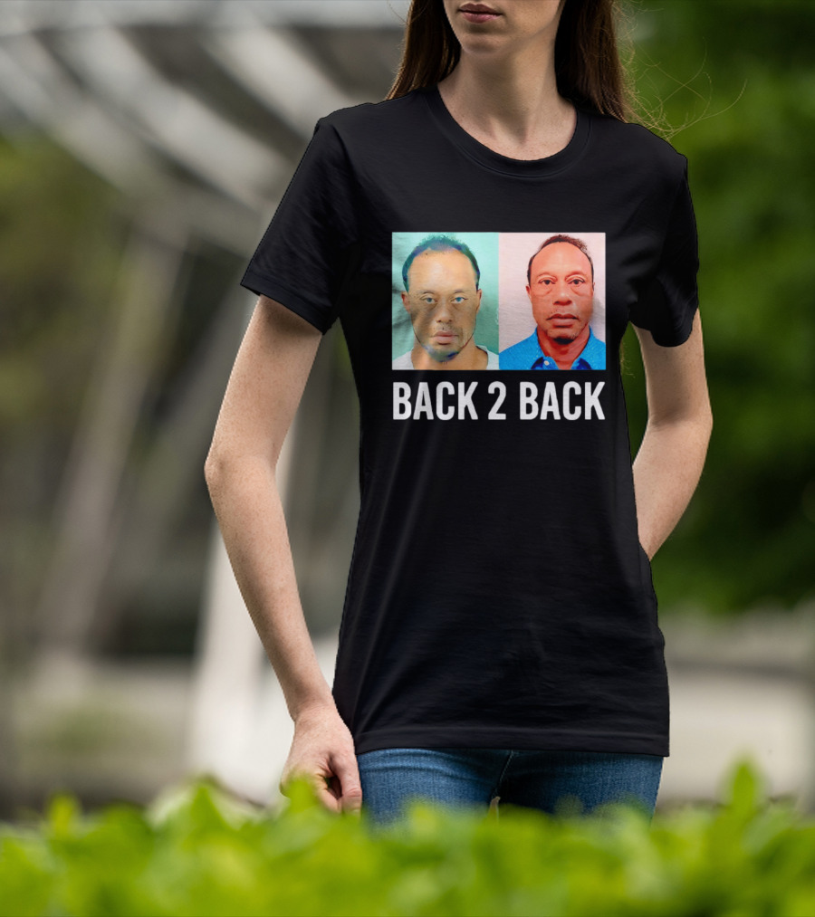 Tiger Woods Back 2 Back Shot Photo Collage T-Shirt