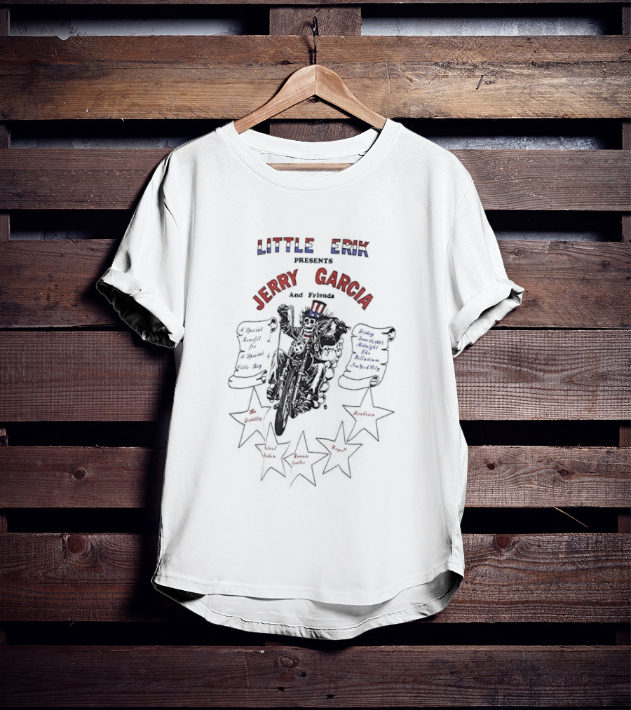 Jerry Garcia Little Erik Presents Grateful Dead Dancing Bears Stars And Stripes T-Shirt