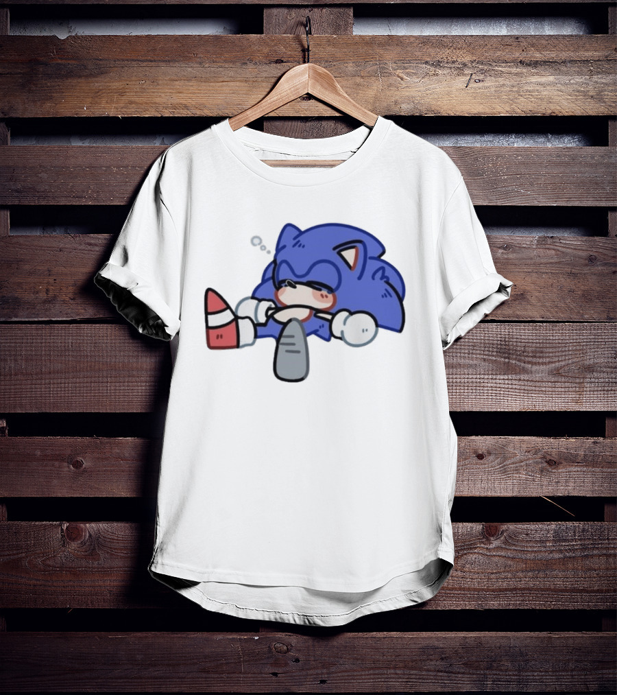 Chibi Sanic The Hedgehog Sleeping Kawaii 2026 T-Shirt