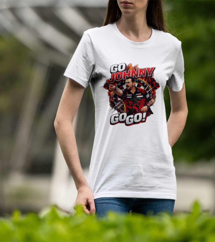 Go Johnny Go Go Jonny Clayton Darts Player Action T-Shirt