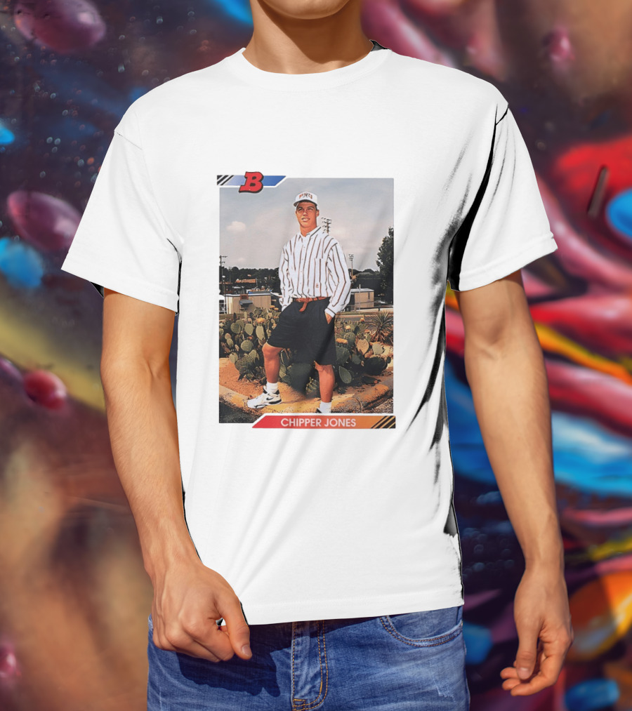Chipper Jones Rookie Card Braves Baseball Legend T-Shirt