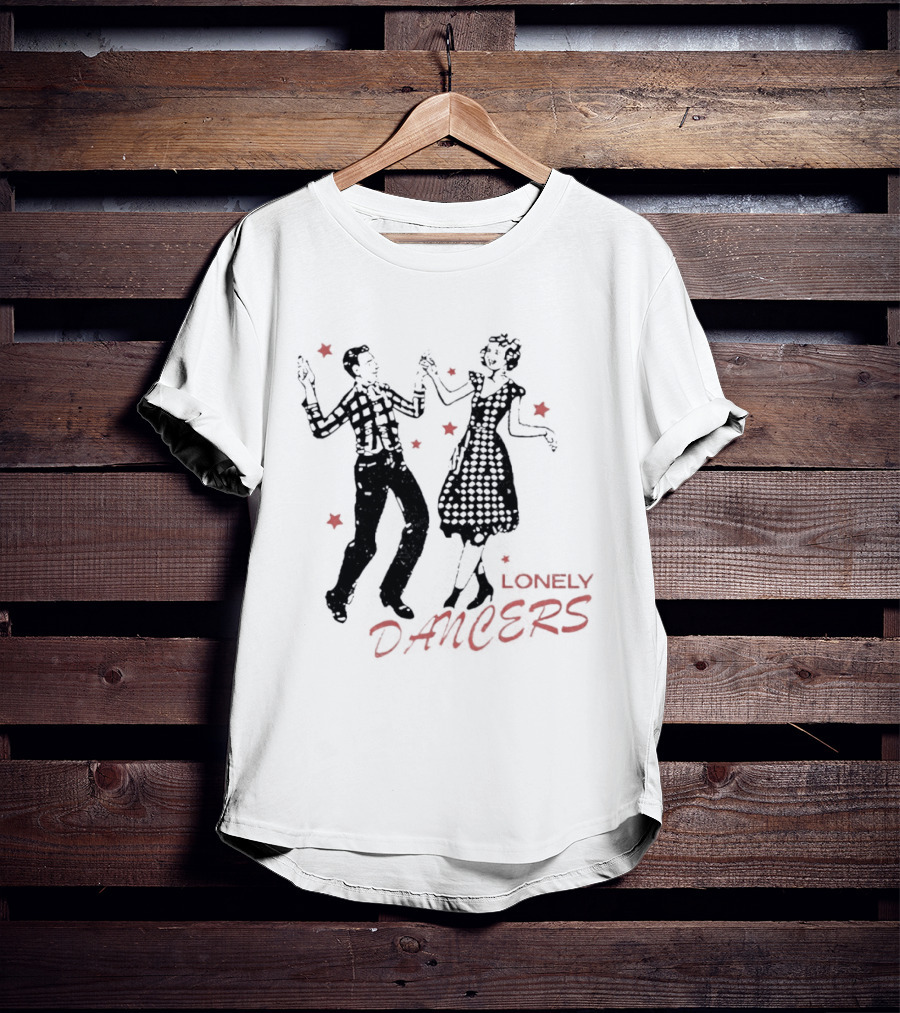 Lonely Dancers Retro Dance Scene With Vintage Couple T-Shirt