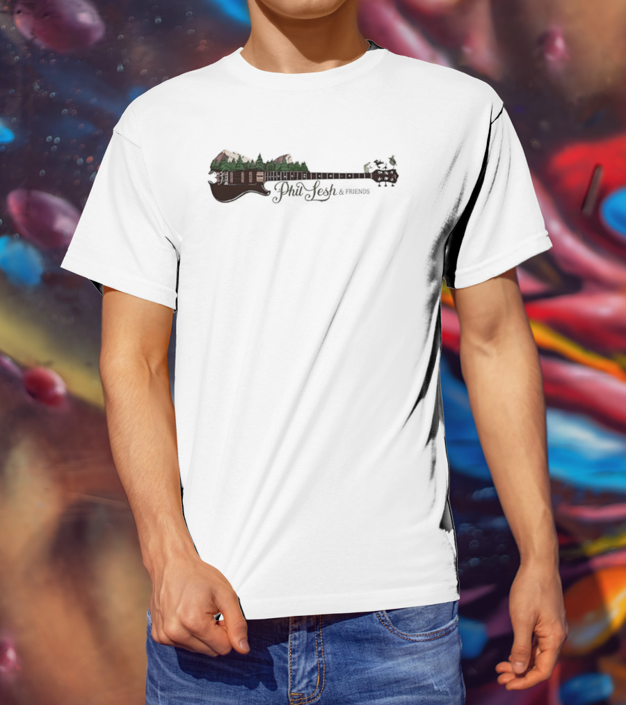 Phil Lesh And Friends Mountain Bass Guitar Scenic Landscape T-Shirt