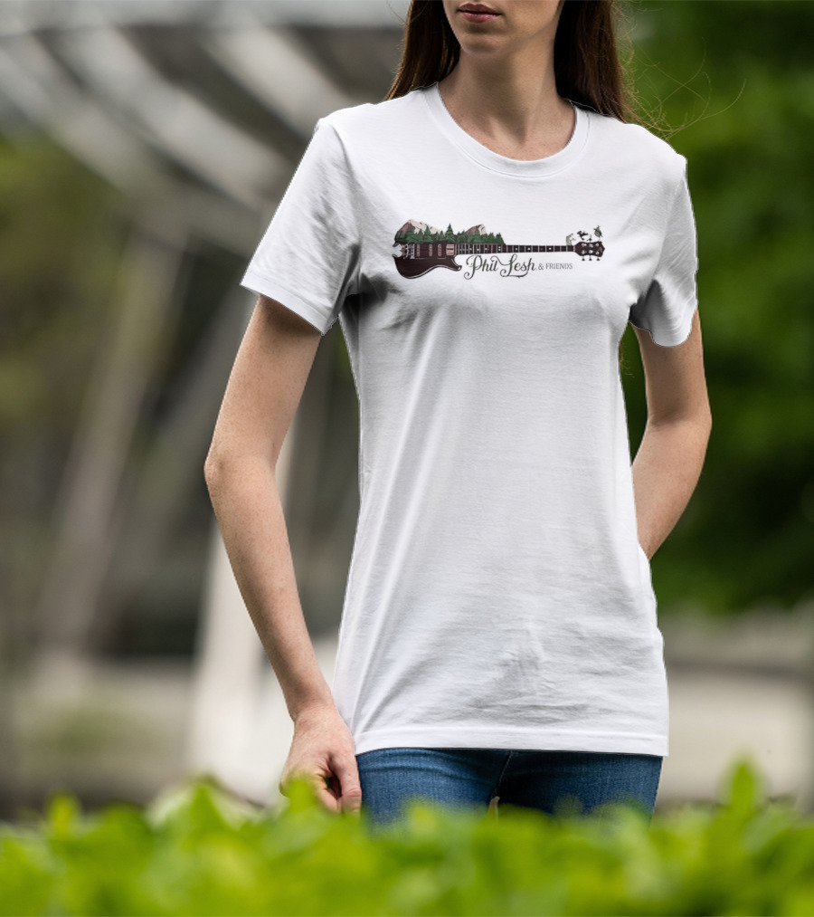 Phil Lesh And Friends Mountain Bass Guitar Scenic Landscape T-Shirt