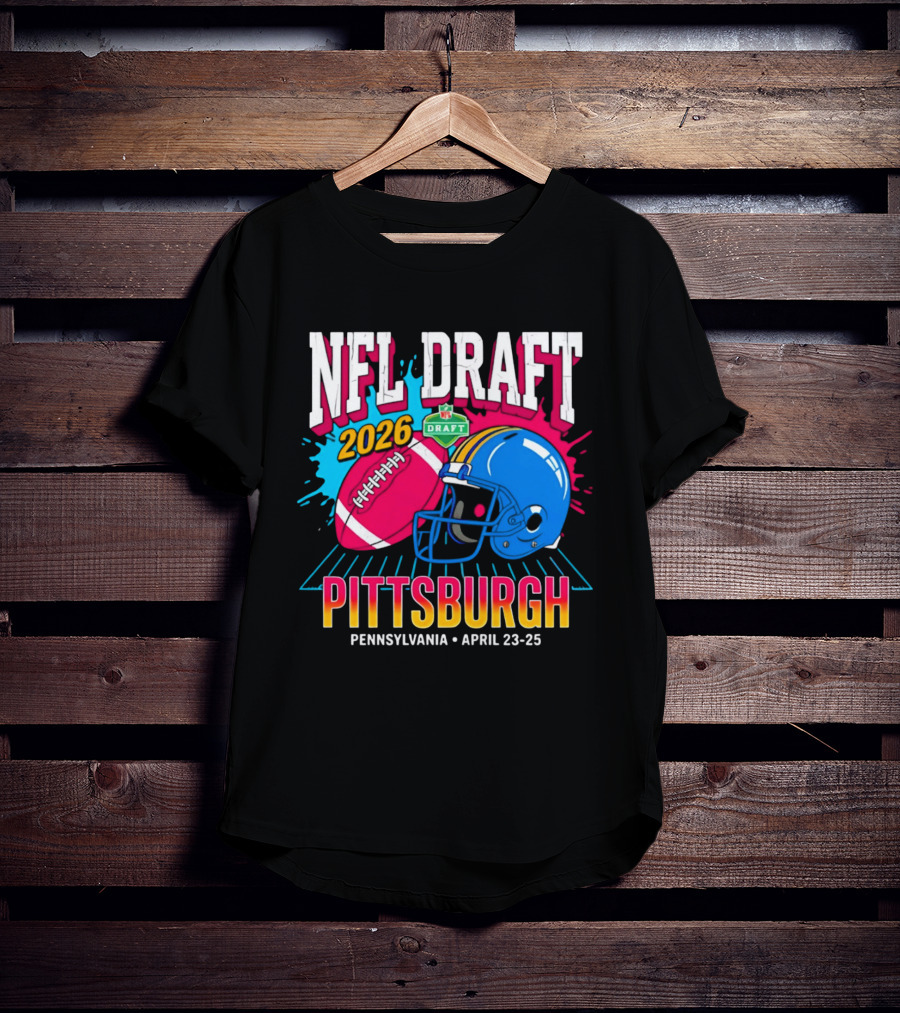 NFL Draft 2026 Pittsburgh Pennsylvania April 23 25 Football Helmet T-Shirt