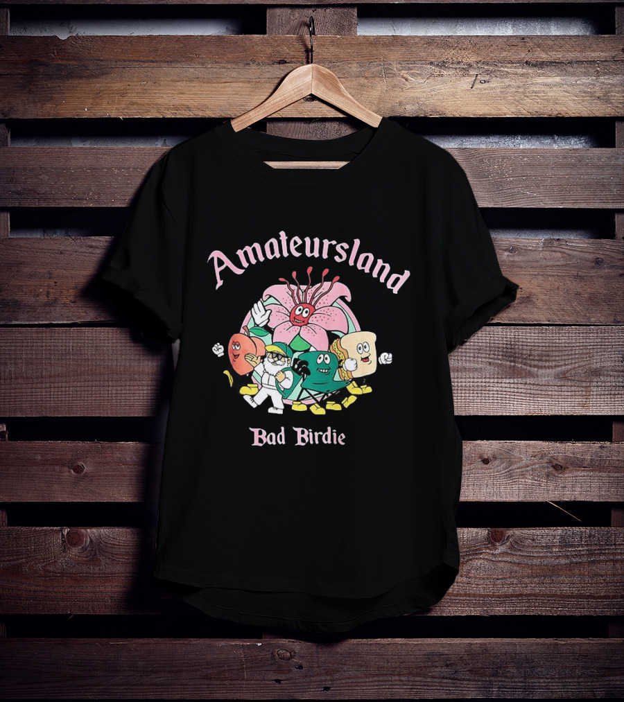 Amateursland Bad Birdie Flower Characters T-Shirt