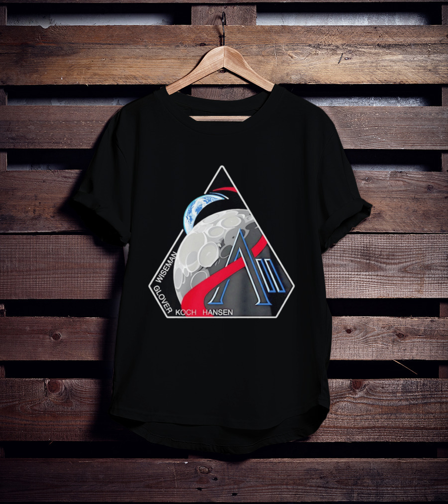 NASA Artemis II Astronaut Crew Glover Wiseman Koch Hansen Moon Mission T-Shirt