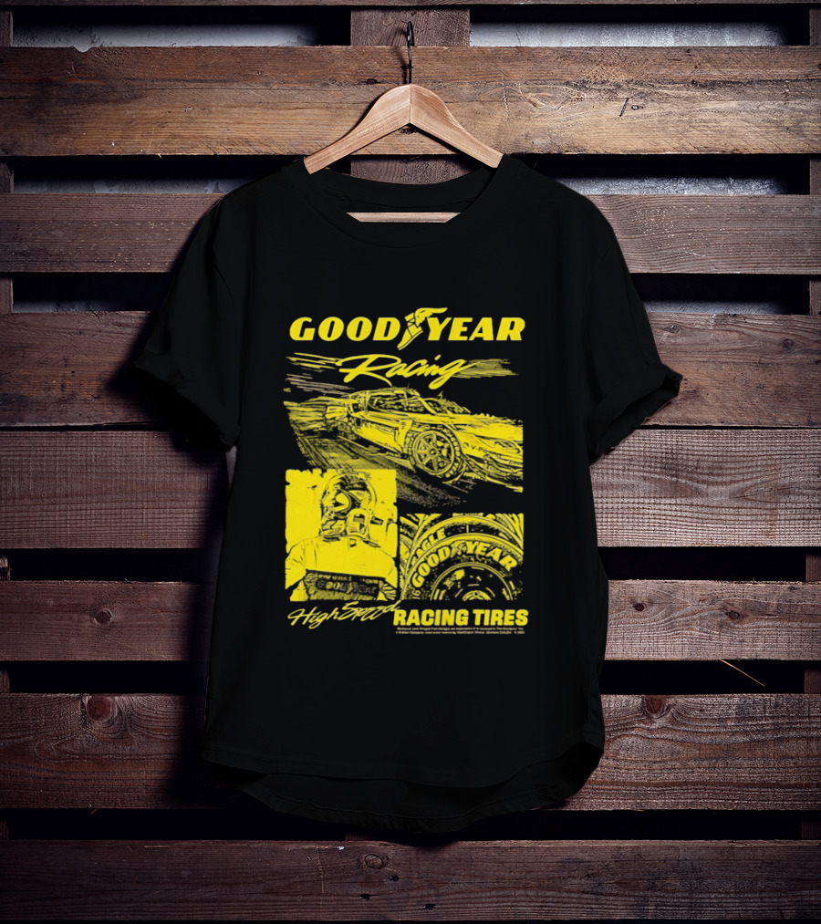 Goodyear Racing High Speed Racing Tires Panels T-Shirt